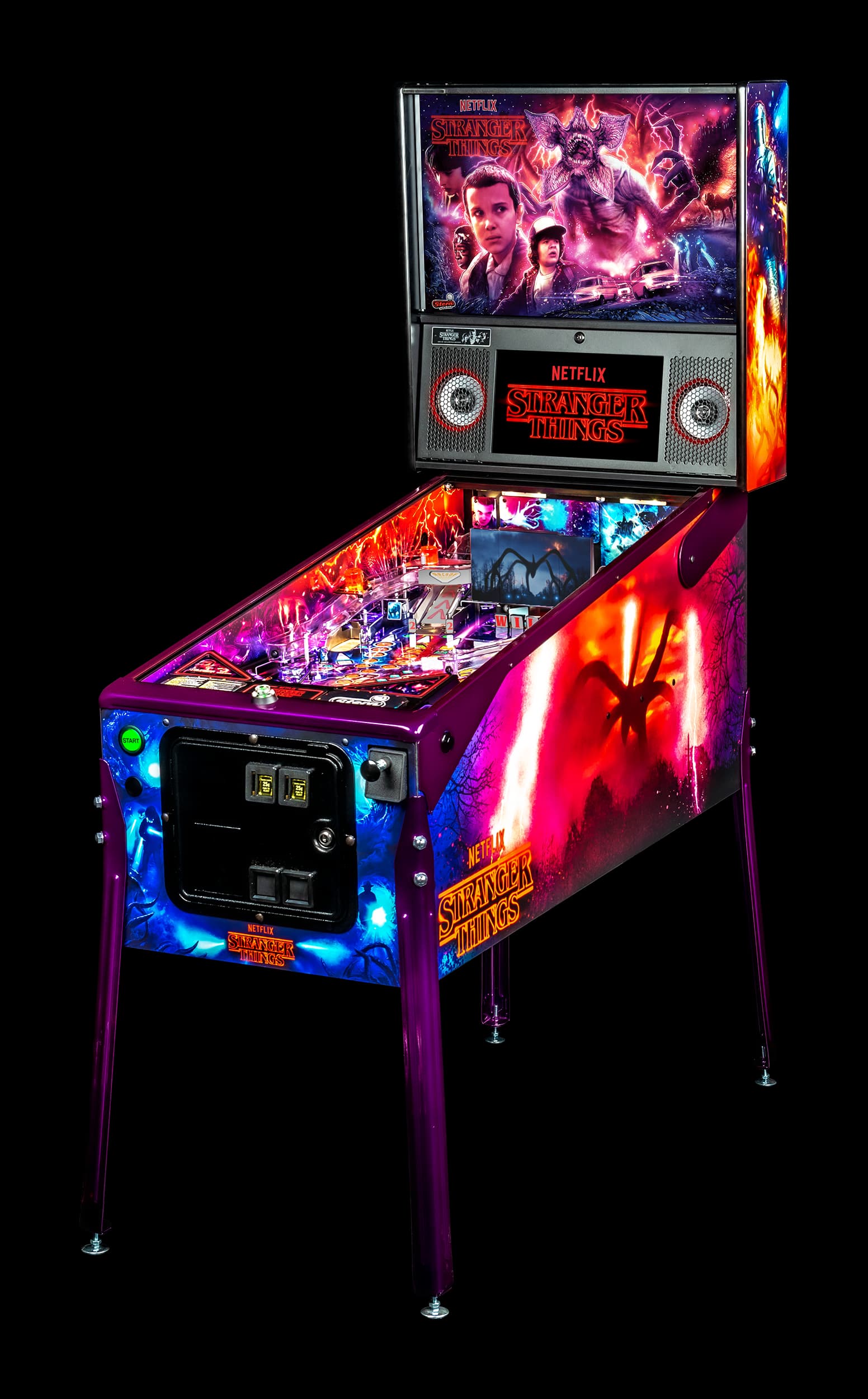 Left Facing Stranger Things Limited Edition pinball.