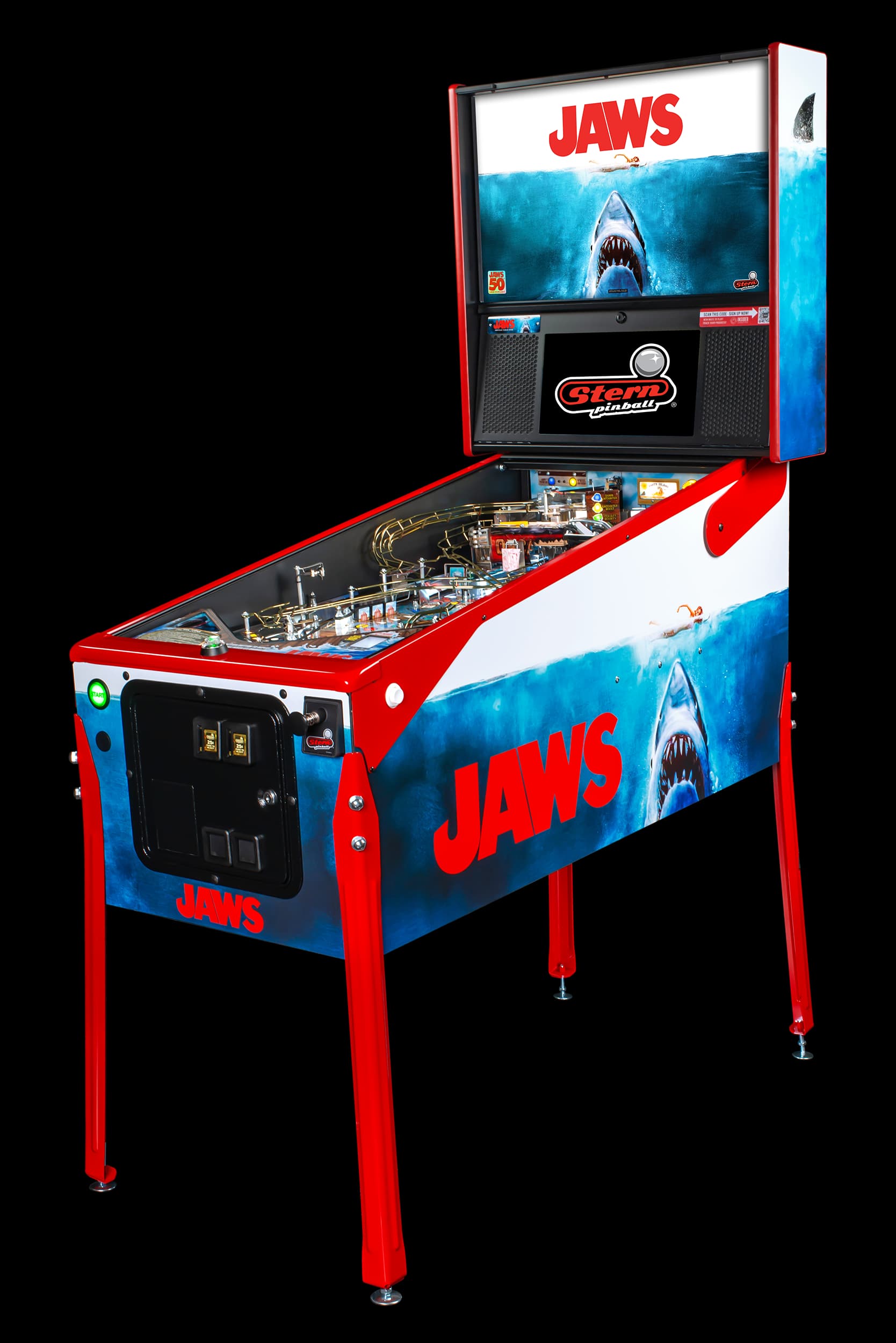 Left Facing Jaws Anniversary Edition pinball.