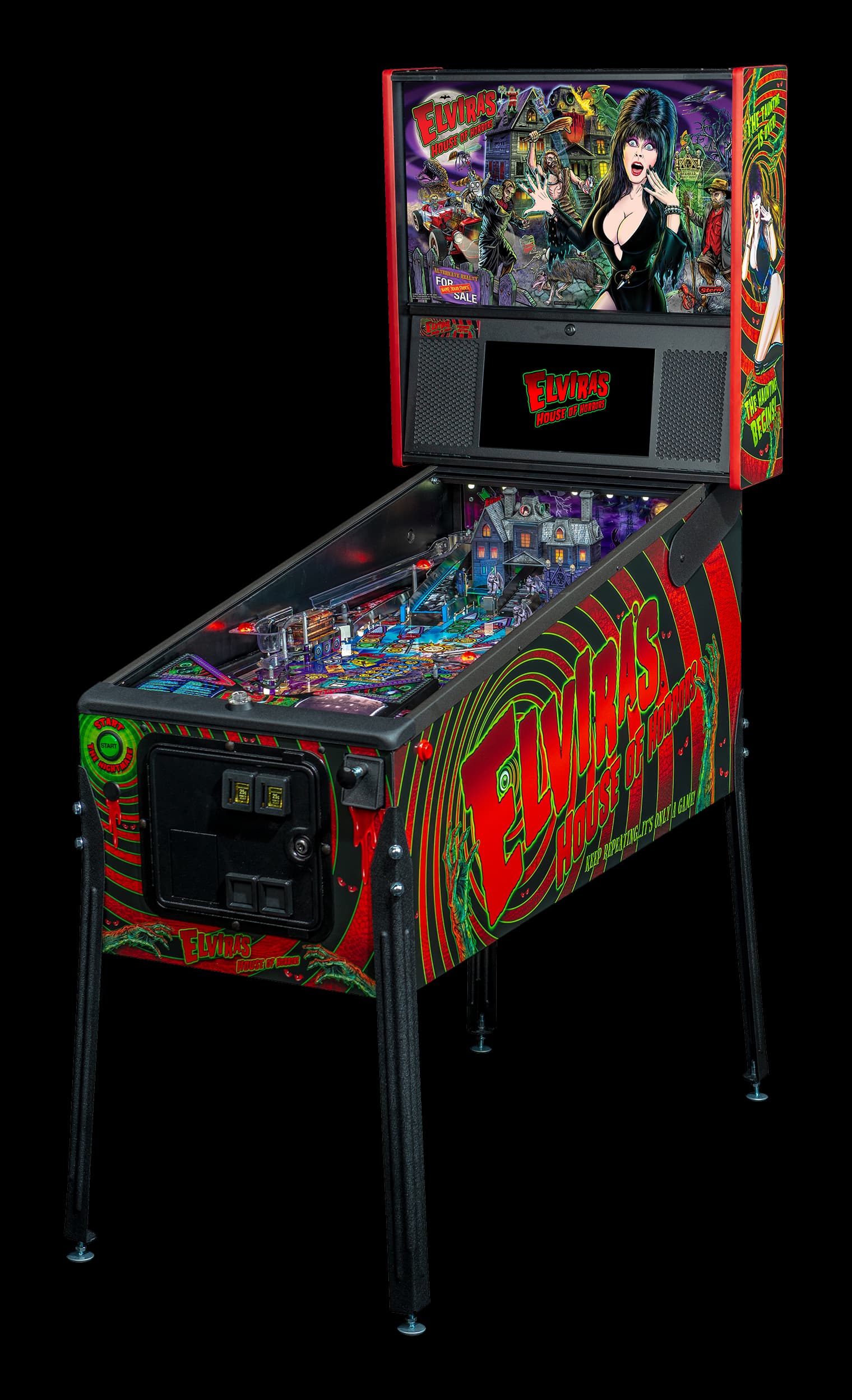 Left Facing Elvira's House of Horrors Premium Pinball