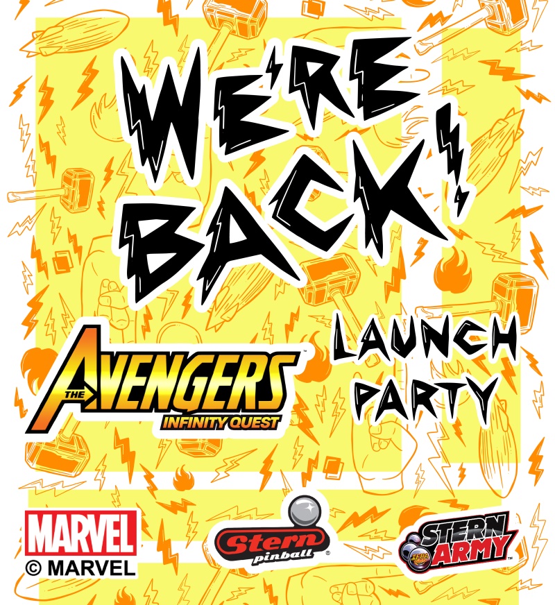 Avengers Infinity Quest Pinball Launch Party