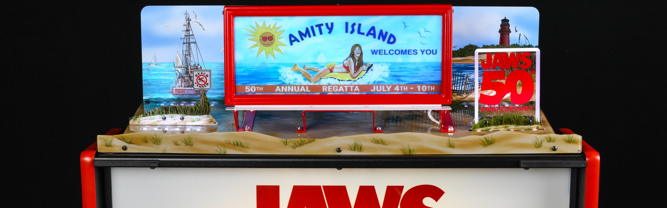 Stern Pinball Celebrates JAWS 50th Anniversary with Topper Pinball Machine Accessory